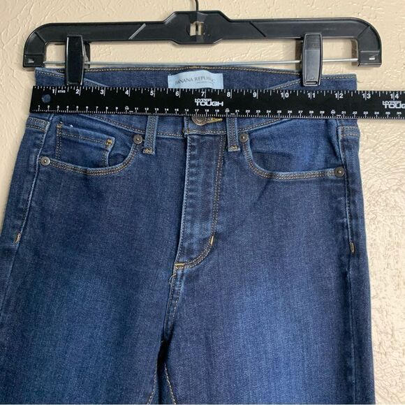 Banana republic flare jeans midi rise blue dark wash - Picture 5 of 11